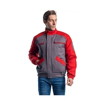 Şensel, Kapitoneli Mont, Gri-Kırmızı -91E2286- Iş Montu