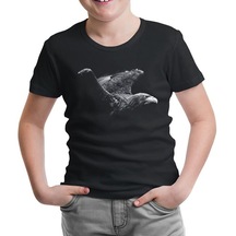 Kartal Siyah Çocuk Tshirt