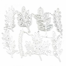 8 Adet/grup Güzel Yapraklar Metal Kesme Ölür Stencil Kalıp Kesim Scrapbooking Craft Pullar Dıy Albümü Kağıt Kartları Kabartma Kalıp