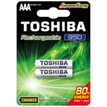 TOSHIBA 950 MAH ŞARJLI İNCE PİL 2Lİ