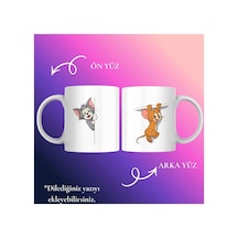 Kişiye Özel Kupa Bardak Tom Ve Jerry Animasyon Temalı Yeni Tasarım Beyaz