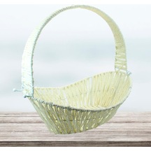 Saplı Oval Sepet 36 Cm Orta Boy