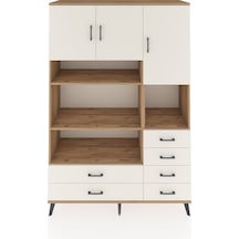 Hyperion Dolap 9 Raflı 6 Çekmeceli 3 Kapaklı 132x44x195 Çam-a... Çam