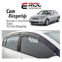 Mercedes C Serisi W204 2008-2014 4'lü Mugen Cam Rüzgarlığı Siyah