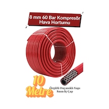 10 Metre Kompresör Hava Hortumu 8 Mm Termo Hortum Kırmızı Thermo Hortum Basınca Dayanıklı Hortum