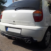 Fiat Palio Yeni Kasa Uyumlu Body Kit Difüzör 4 Çıkış Yuvarlak Siyah Model 2