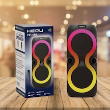 Hepu Hp-110 2x4'' 2x10cm Kablolu 1 El Mikrofon Bluetooth Şarjlı Müzik Kutusu