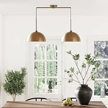 Rsylight Retro Vintage Eskitme Kaplama Masa Üstü Moden 2 Li Dekoratif Avize Siyah