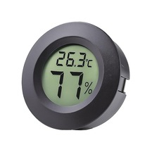 Mini Sıcaklık Ve Nem Ölçer Dijital Termometre Higrometre 4,5cm Siyah