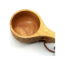 Desenli Kuksa Bardak - Kaliteli Malzeme İle Tasarlanmış Açık Ahşap