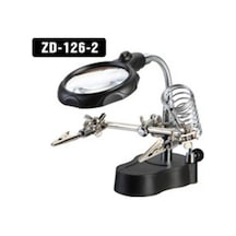 Büyüteçli 3. El Kart Tutuculu Havya Standı Zd 126-2 (Mg 16126A)