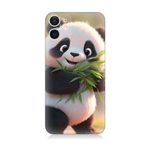 Apple Uyumlu iPhone 12 Mini Sevimli Panda Ve Bambu Desenli Silikon Kılıf