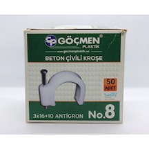 Göçmen Plastik Beton Çivili Kroşe No.8 50 Adet
