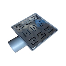 Süzgeç Banyo, Balkon Mutfak Vb. Gideri 12x12 Cm Yandan Çıkışlı Krom 50 Lik
