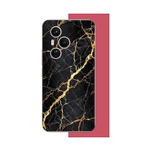Honor 400 Pro Uyumlu Altın Diyagonal Baskılı Silikon Kılıf Renkli