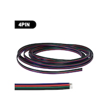 4 Pin Kordon Kablo 4x0.22mm Rgb Şerit Led Kablosu 4 Lü Jst Elektrik Kablosu Kalaylı Bakır Kablo 100 Metre
