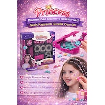 Princess Diamond Saç Tasarım Ve Aksesuar Seti Geniş Kapsamlı Güzellik Oyun Seti