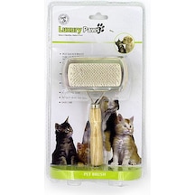 Luxury Paws Ahsap Çift Taraflı Tüy Düzeltme Kedi Köpek Fırçası 17