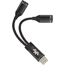Tonex Sx-06 2in1 Lightning To 3.5mm Aux + Lightning Çoklayıcı Adaptör Kablo
