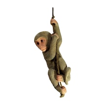 Ev Dekorasyonu İçin Reçine Asılı Maymun Halatlı Gösteri Parçası - Kahverengi