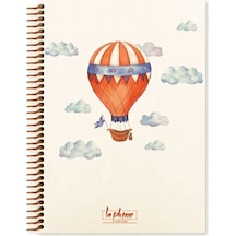 Turuncu 17x24 Çizgili La Plume Balloon Defter