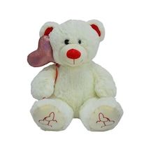 Pl62486 30 Cm Kalpli Balonlu Ayı -hly Beyaz