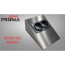 Dolap Altı Paslanmaz Metal Priz Çok Şık