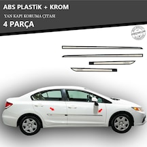 Honda Civic Fb7 2016-2015 Yan Kapı Koruma Çıtası Plastik + Krom