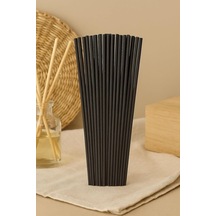 30 Adet Siyah Oda Kokusu Çubuğu Fiber Yumuşak Doğal Bambu Oda Kokusu Yedek Çubuk 24 Cm