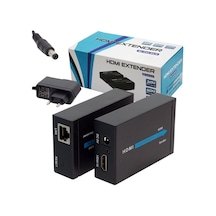 Hdmi Görüntü Aktarma, Hdmı To Cat5/cat6, 60 Metre, Adaptörlü, Extender,