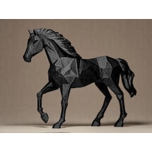 Geometrik At Figürü - Modern Ve Dekoratif Masaüstü Süs Eşyası