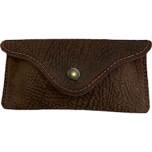Ln Leather Gerçek Deri Gözlük Kılıfı Kahverengi