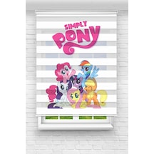 Perdecizade Enxboy Pony Dijital Baskılı Zebra Perde-cocuk Odası-stor Perde Pz-2571 Renkli