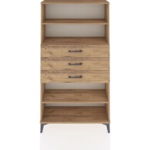 Arges Dolap 3 Raflı 3 Çekmeceli 88x30x163 Çam-çam Atlas Çam