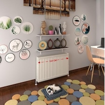 Kenzlife Petek Üstü Raf Dresuar Golden Boy Gri 110 24 İkili Kitaplık Duvar Rafı 110 Cm Uzunluk Gri