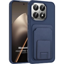 Microsonic Xiaomi 15t Kılıf Pocketpro Litchi Lacivert -