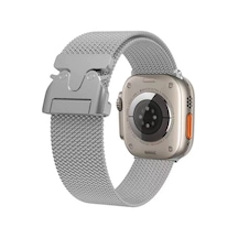 Effox Apple Uyumlu  Watch 42mm Krd-25 Metal Hasır Kordon-gümüş
