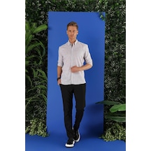 Efor G 1555 Slim Fit Vizon Klasik Gömlek Vizon