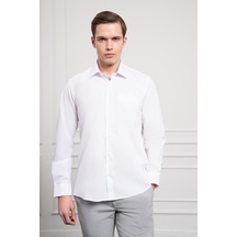 Morven Erkek Beyaz Basic Regular Fit Sert Yaka Cepli Gömlek 25mc004032600 Beyaz Beyaz