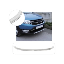 Dacia Sandero Stepway Uyumlu 2012-2016 Krom Ön Panjur Çıtası Tek Parça Paslanmaz Çelik