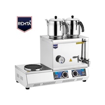 Remta 30 Model Çift Demlikli Elektrikli Çay Ocağı 23Lt-Çay Kazanı