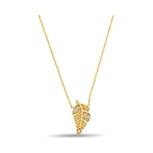 Çgk Çiğdem Gürel Kuyumculuk Yaprak Altın Kolye 8k Gold