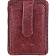 Guard Dikey Crazy Bordo Deri Kartlık Çok Renkli