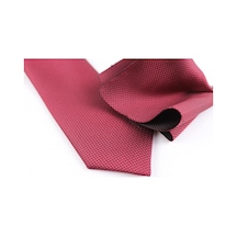 Demfashion Özel Desenli Kravat Mendil Seti - Bordo (533063020) Bordo
