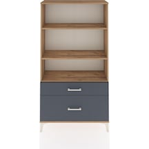 Arges Dolap 3 Raflı 2 Çekmeceli 88x30x163 Çam-antrasit Atlas Çam