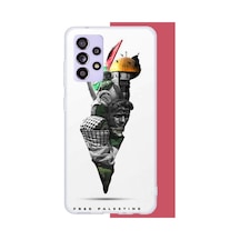 Samsung Galaxy A52-a52s Uyumlu Filistin Harita Baskılı Silikon Kılıf Renkli