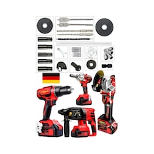 Stilmax RED4ME 20AHx4'lü Süper Profesyonel Matkap + Vidalama + Somun Sökme + Kırıcı Taşlama Makinesi