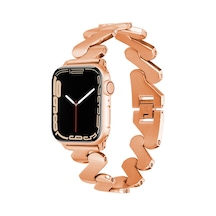 Watch 42mm Kordon Uyumlu Krd-80 Metal Strap Kayış Nvth- Rose Gold