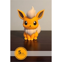 Pokemon Chibi Stili Flareon Mini Masa Figürü 5cm Pokemon Koleksiyon İçin Figür / Oyuncak