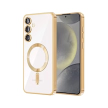 Newface - 26 - Samsung Galaxy Uyumlu A56 Kross Magneticsafe Kapak - Csmo-tex - - Gold